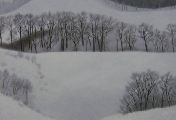 Kaii Higashiyama, [Winterreise], Aus einer seltenen Sammlung hochwertiger Rahmenkunst, Schönheitsprodukte, Neuer Rahmen inklusive, Porto inklusive, Malerei, Ölgemälde, Natur, Landschaftsmalerei