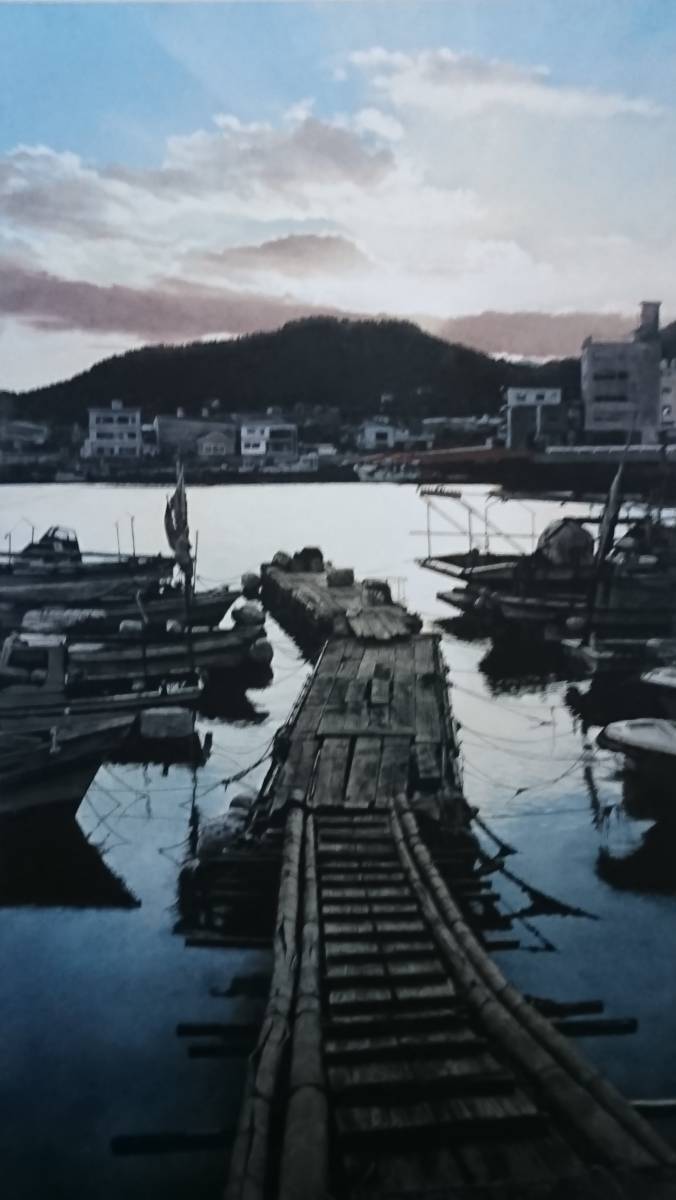 Toshihiro Ohata, [Seto Inland Sea scenery - Kawajiri Port], Rare art book, In good condition, Nature, Landscape, Realistic, New frame with frame, free shipping, Painting, Oil painting, Nature, Landscape painting