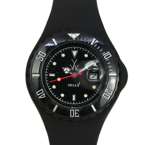 h-p263 未使用 トイウォッチ 腕時計 JELLY ラバーベルト ステンレス SS ブラック文字盤 クォーツ 電池式 レディース 女性用 アクセサリー