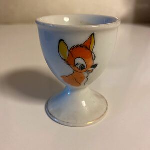 アンティーク バンビ ディズニー カップ 日本製 6x4.8cm Antique egg cup Bambi Disney Made in Japan Sango