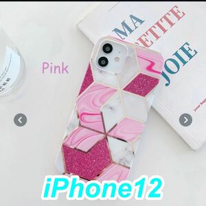 新品未使用☆iPhone12☆スマホケース　iPhoneケース　ソフトシリコン　Pink