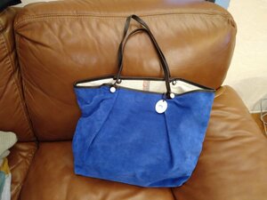 [ price cut!]manufacture des rigolesmanyufakte.-ru*te*li goal blue suede shoulder bag regular price 3 ten thousand 