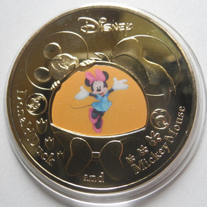 ディズニー コレクションコイン 記念メダル ミニーマウス 24KP 1oz 1オンス ミッキー 金貨 アメリカ ディズニーランド