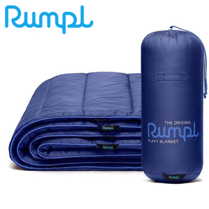 RUMPL ランプル★The Original Printed Puffy Blanket 1-Person 高品質 アウトドア ブランケット ブルー