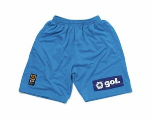 SALE! メール便可! gol (ゴル) ボックスロゴ プラクティスパンツ 150 SAX | futsal soccer フットサル サッカー プラパン サックス セール