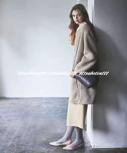  beautiful goods STRAWBERRY-FIELDS *BOA COAT~ no color boa coat suede leather Strawberry Fields 