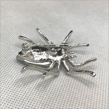 [BROOCH] Crystal Spider ビューティフル BIG PEAR クリスタルCZ スパイダー 蜘蛛 クモ 5cm ブローチ (クリアホワイト) 【送料無料】_画像5