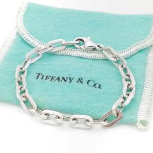希少 美品 Tiffany&Co. ヴィンテージ ティファニー リンク チェーン シルバー ブレスレット SV925 エリプス RR7