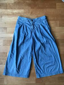 [ beautiful goods ]YANUK Yanuk DENIM 3QUARTER PANTS Denim 3 quarter pants size S gaucho pants 