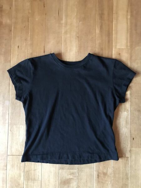 【美品】agnes b.アニエスベー ソリッドカットソー サイズT2 Tシャツ ブラック