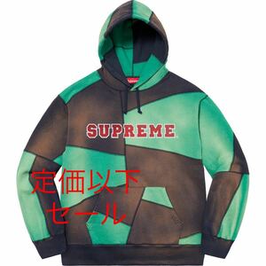 紺M 定価以下即決 国内正規新品 Supreme 20AW Patchwork Hooded Sweatshirt Navy シュプリーム パッチワーク パーカー フーディ