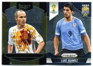 LUIS SUAREZ / ANDRES INIESTA　Panini Prizm 2014 World Cup ブラジル大会 & 16-17 Select　2枚セット