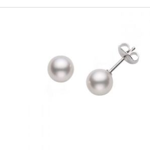 ミキモト あこや真珠8ミリ珠ピアス美品