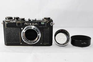 [ rare black ]NIKON S2 Black body NIKKOR-S*C 1:1.4 F=5cm[ previous term Mt Fuji Mark attaching ]