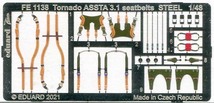 エデュアルド ED-FE1138 1/48 カラーズーム トーネード ASSTA 3.1 シートベルト ステンレス製 (レベル用)_画像2