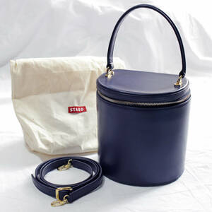 *STAUD start udo leather 2WAY bag vanity type blue navy BLUE NAVY handbag shoulder bag original leather 