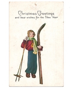 Art hand Auction Carte postale d'avant-guerre Carte de Noël VOEUX DE NOËL Fabriquée au Japon, antique, collection, marchandises diverses, carte postale illustrée