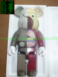 【玩具模型】Medicom Be@rbrick KAWS OriginalFake COMPANION 1000% レッド人体解剖模型メディコムベアブリック★高さ70ｃｍ、正規品 F92