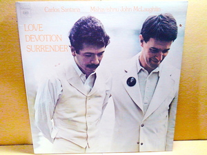 CARLOS SANTANA MAHAVISHNU JOHN McLAUGHLINカルロス・サンタナ/ジョン・マクラフリン/Love Devotion Surender/LP【カットアウト盤】