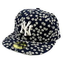 国内正規品■NEWERA(ニューエラ) 59FIFTY CAP NY ユーヨークヤンキース 花柄 キャップ 紺ネイビー 7(55.8cm)_画像2