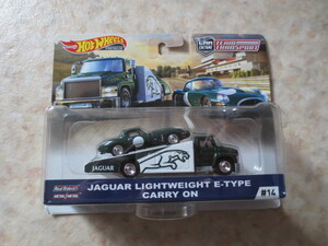  Jaguar E-TYPE& trailer minicar * Hot Wheels made * rare goods * out of print goods *JAGUAR XK120*E type * Le Mans Britain car 