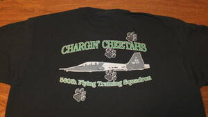 【USAF】Chargin Cheetahs 560th FTS 米空軍第560飛行訓練部隊 フライトトレーニングT38 TシャツサイズXL テキサス州ランドルフ空軍基地