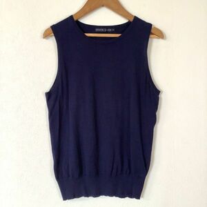 [ simple . Silhouette ] beautiful goods Ralph Lauren Ralph Lauren cotton the best lady's L size navy navy blue 
