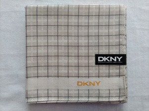 【正規品】DKNY / ダナ・キャラン ハンカチ ホワイトグレー yh-10096