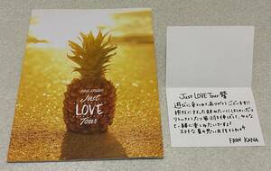 F4/ 西野カナ イメージブック JUST LOVE TOUR 2016 /メッセージカード付き ツアーパンフレット