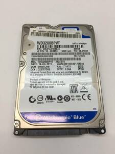 ▲3057時間 Western Digital WD3200BPVT 320GB 『正常判定』2.5インチHDD