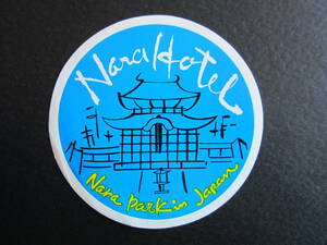  hotel label # Nara hotel # round ( blue )