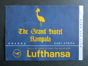  hotel label # The Grand hotel campag la#LUFTHANSA#rufto handle The #u gun da#1960's