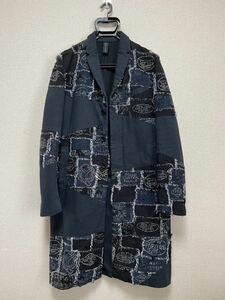 Maison Mihara Mihara Yasuhiro Patchwork Переключающая длинное пальто