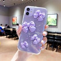 33[金濱]　iphone12携帯ケース6.1紫色 綺麗_画像3