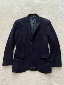 MICHAEL TAPIA size44 France made tweed jacket blaser Michael ta Piaa autumn winter men's navy jacket navy blue blur 