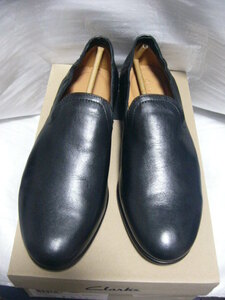 ★新品★ クラークス/Clarks Form Step UK7G 黒色/Black レザーシューズ メンズ