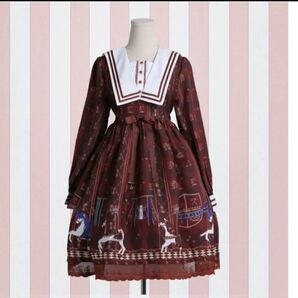 ロリータワンピース ワインレッド Sサイズ