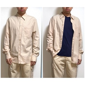 [ free shipping ]90s Italy made person himself period HELMUT LANG shirt archive beige 