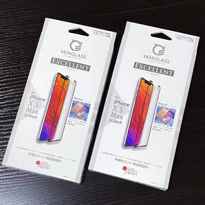 YATAGLASS Excellent iPhoneXs Max用 最高級保護ガラス(ノーマル)2箱 92%Off 超コーティング力 全面シリコン 自動吸着