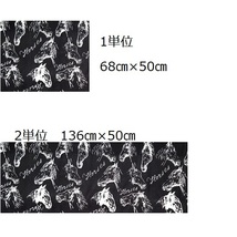 馬好きのための　馬モノクロデッサン画柄　　布　68㎝×50㎝　ハギレ　乗馬　馬術_画像6