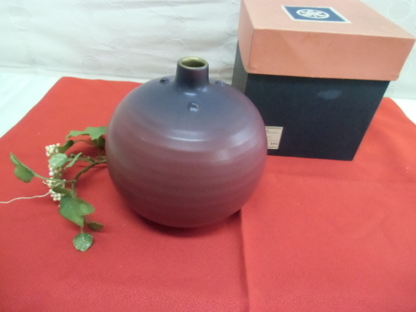 たち吉 花器 あかね 花生 花瓶 陶器 グラデーションカラー 中古美品