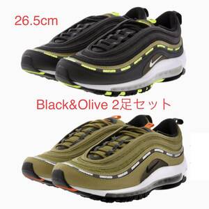 【新品正規】26.5 黒オリーブのセット/ NIKE AIR MAX 97 / UNDFTD OLIVE UNDFTD BLACK / ナイキ エアマックス 95 UNDEFEATED