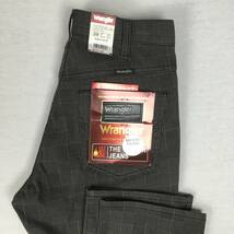 【新品】Wrangler ラングラー W04233 ストレート パンツ W29 ジップフライ グレー チェック柄_画像1