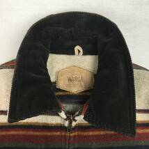 【90s】WOOLRICH ウールリッチ ブランケット コート 90年代 USA製 米国製 Lサイズ コーデュロイ襟 刻印タグ_画像3