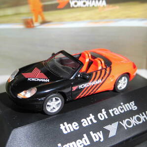 S=1/87☆YOKOHAMA特注herpa製 PORSCHE Boxster ポルシェボクスター(986/the art of racing designed by YOKOHAMA)限定希少・未使用・新品！