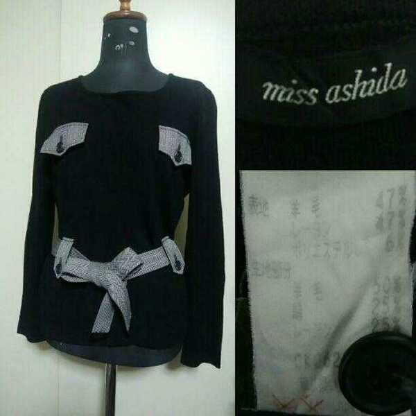 ミスアシダ(miss ashida)プルオーバー 黒 M