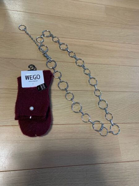 WEGO チェーンベルトと靴下