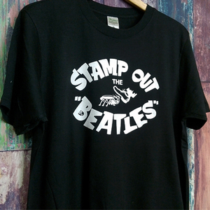 送込　Stamp Out The Beatles　ビートルズ　ヒロト着用　半袖Tシャツ　黒色　2XLサイズ