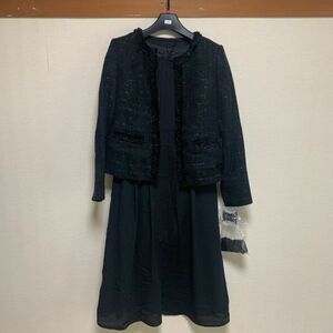 ツイードジャケット付ワンピース&スカート　11AR64 ブラック 【MA-327】