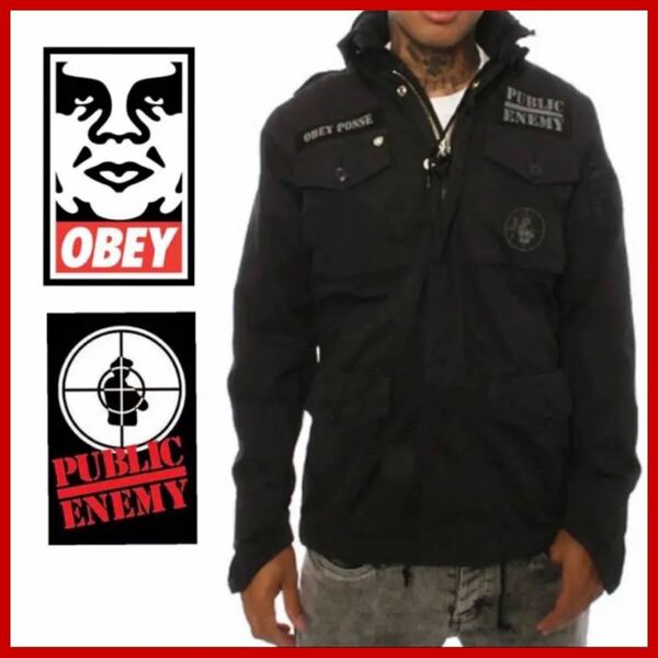 【激レア】Public Enemy Obey M65 Bomber Jacket